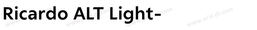 Ricardo ALT Light字体转换